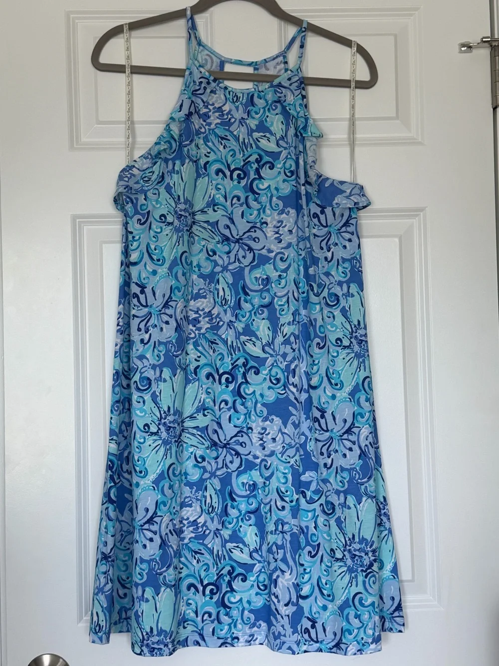 Lilly Pulitzer Billie dress size M Saltwater blue Suns out funs out - Picture 1 of 10